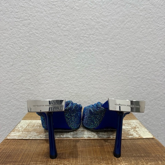 Benedetta Bruzziches Goliarda Crystal Mesh Blue Mule - Picture 9 of 10